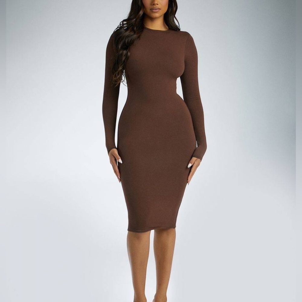 NAKED WARDROBE: NW LONG SLEEVE DRESS
